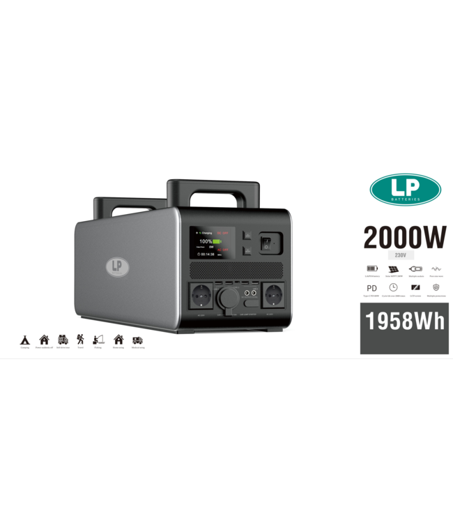 LP Draagbare stroomgenerator ESS 2000 Wh