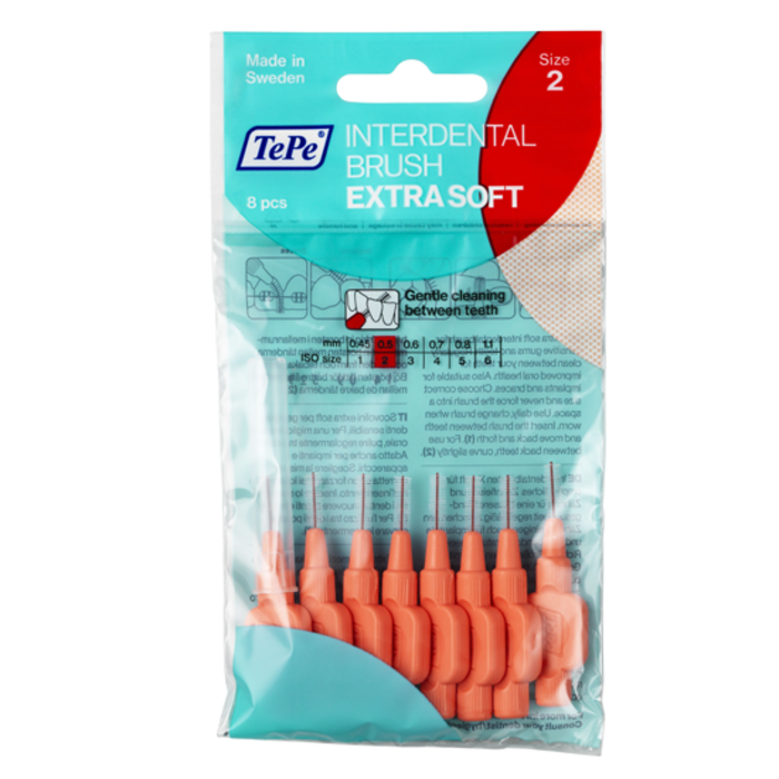 Tepe TePe Interdentalbürsten Extra Soft 0,5 mm hellrot - 8 Stück
