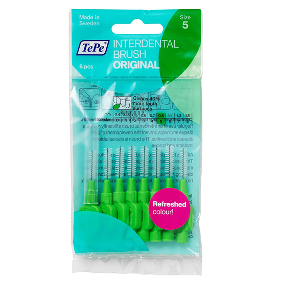 TePe Interdentalbürsten Original 0,8 mm grün - 8 Stück Tepe TePe Interdentalbürsten Original 0,8 mm grün - 8 Stück