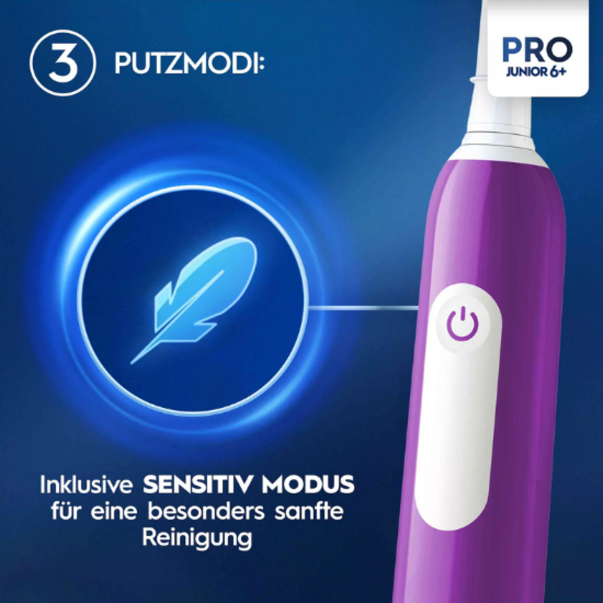 Oral-B PRO Junior 6+ Lila Elektrische Zahnbürste Oral-B Oral-B PRO Junior 6+ Lila Elektrische Zahnbürste