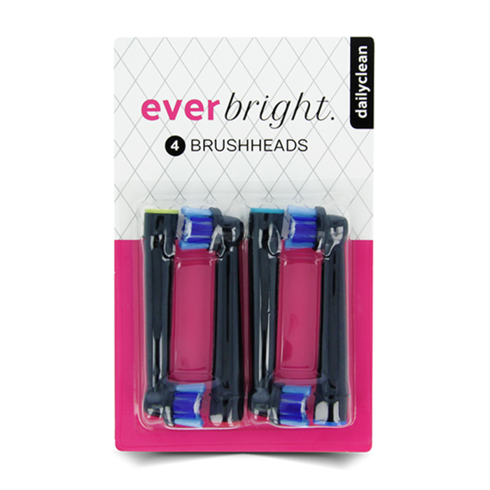 Everbright Everbright DailyClean Aufsteckbürsten Black - 4 Stück