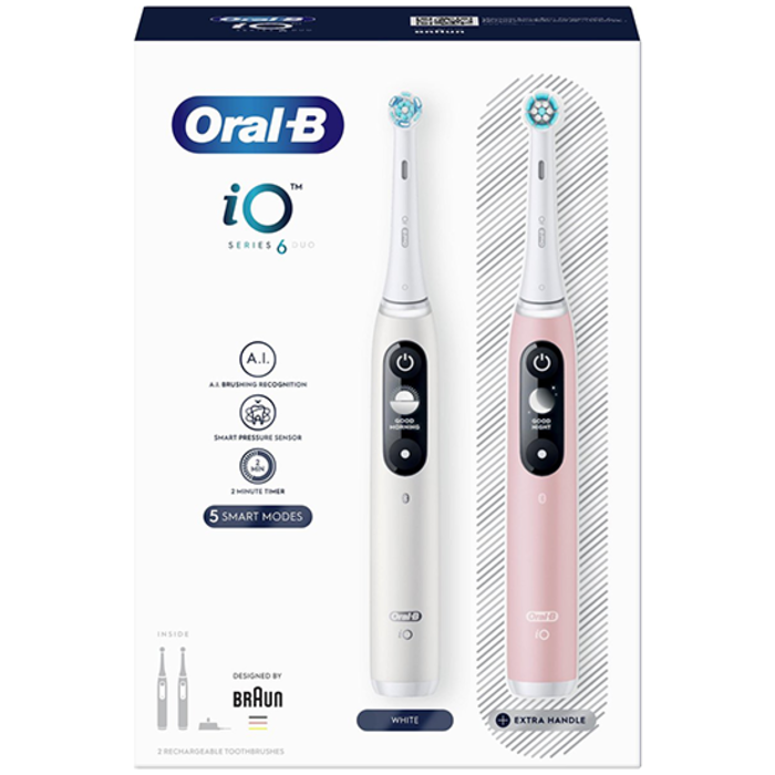 Oral-B Oral-B iO Series 6 White + Extra Body Pink + 1 extra Aufsteckbürste