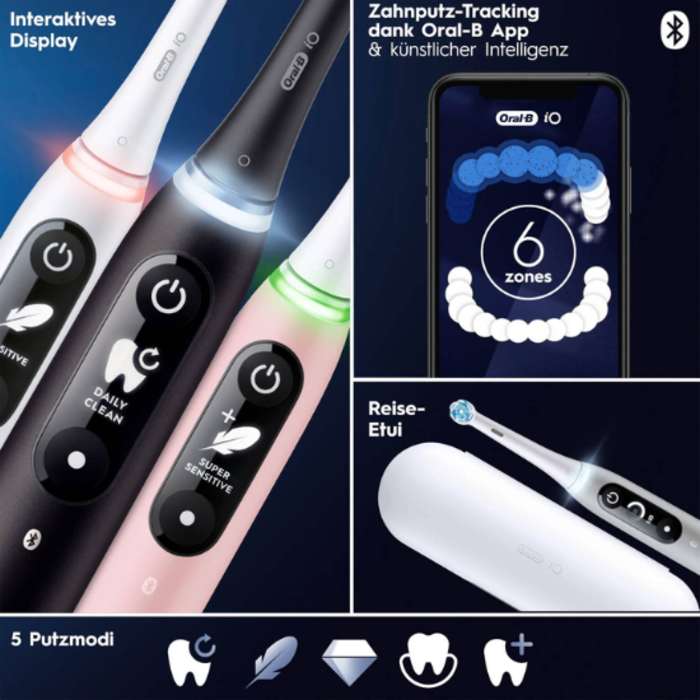 Oral-B Oral-B iO Series 6 White + Extra Body Pink + 1 extra Aufsteckbürste