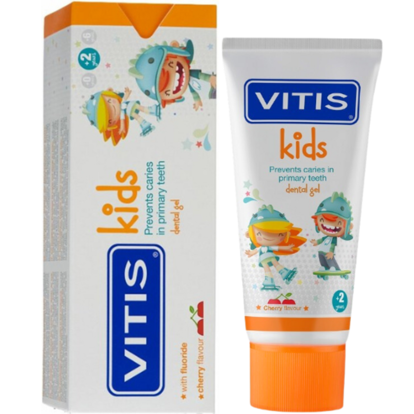 Vitis Kids Cherry Gel Zahnpasta - 50 ml VITIS Vitis Kids Cherry Gel Zahnpasta - 50 ml