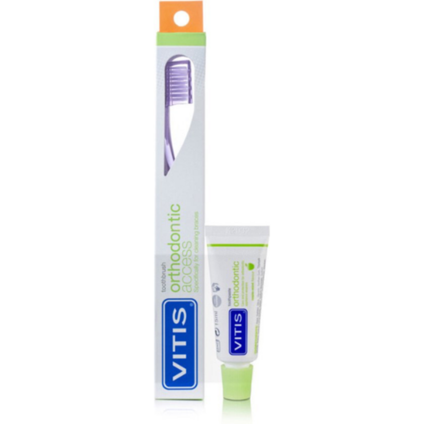 Vitis Orthodontic Access Kit - Zahnburste + Mini-Zahnpasta 15 ml VITIS Vitis Orthodontic Access Kit - Zahnburste + Mini-Zahnpasta 15 ml