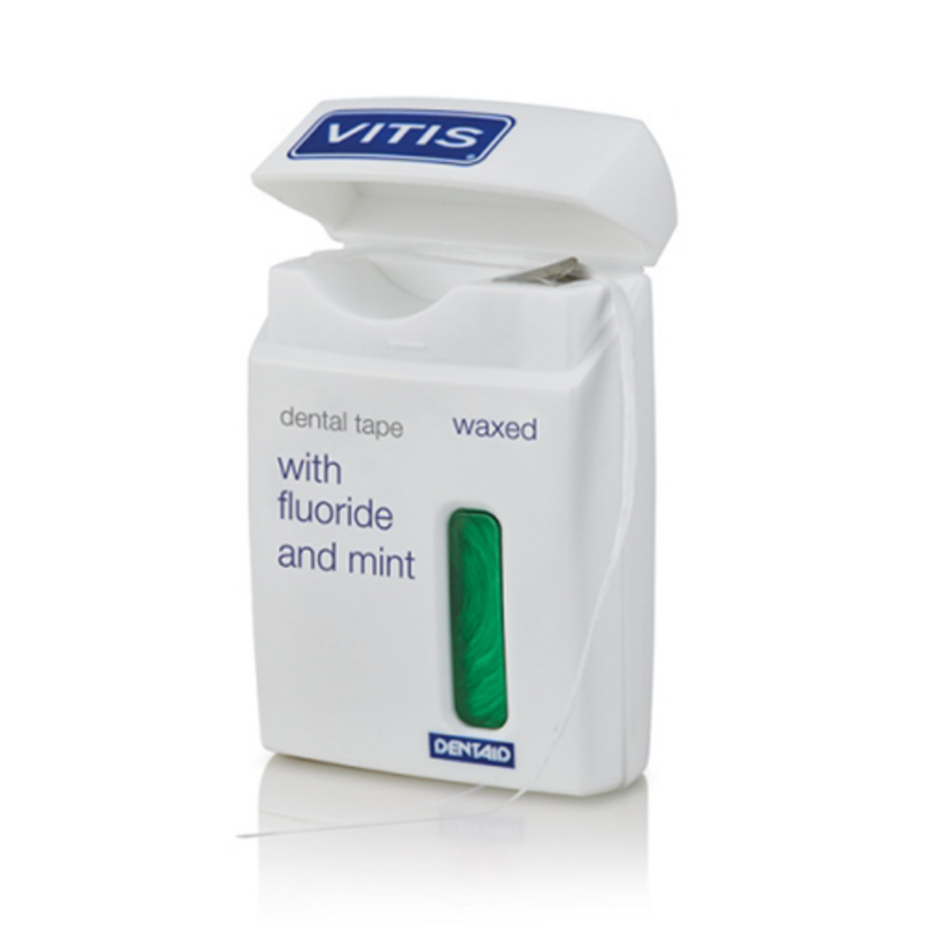 Vitis Dental Tape Waxed 50m - Fluorid Minze VITIS Vitis Dental Tape Waxed 50m - Fluorid Minze