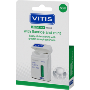 Vitis Dental Tape Waxed 50m - Fluorid Minze