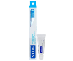 VITIS Vitis Whitening Kit - Medium Zahnbürste + Mini Zahnpasta 15ml
