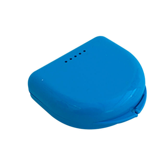 Gebissbehälter für Zahnspangen und Mundschutze - Hellblau – Klein