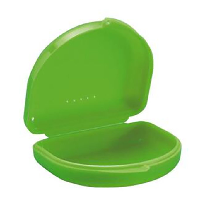 Gebissbehälter für Zahnspangen und Mundschutze - Limettengrün – Klein