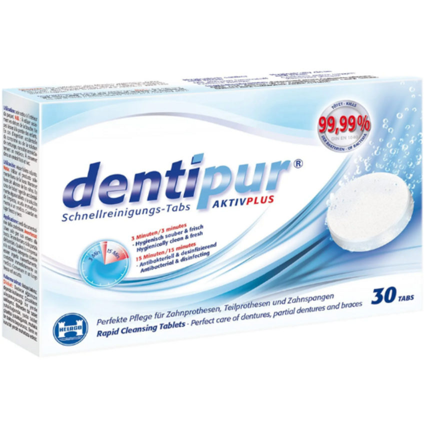 Dentipur Reinigungstabletten für u.a. Zahnspangen und Mundschutze - 30 Stück Dentipur Dentipur Reinigungstabletten für u.a. Zahnspangen und Mundschutze - 30 Stück