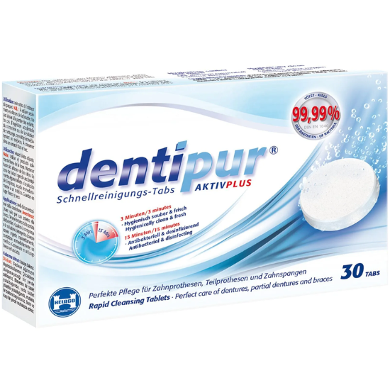 Dentipur Reinigungstabletten für u.a. Zahnspangen und Mundschutze - 30 Stück Dentipur Dentipur Reinigungstabletten für u.a. Zahnspangen und Mundschutze - 30 Stück