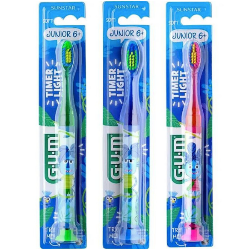 GUM Soft Junior Zahnbürste mit Timer - 6+ Jahre GUM Sunstar GUM Soft Junior Zahnbürste mit Timer - 6+ Jahre