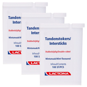 Lactona Zahnstocher - 3 x 100 Stück Vorteilspackung