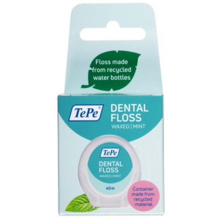 TePe Dental Floss Waxed Mint 40m Tepe TePe Dental Floss Waxed Mint 40m