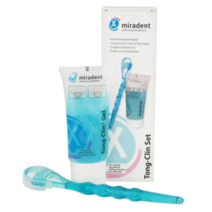 Miradent Tong-Clin Set - Zungenreiniger + Tung Gel