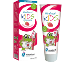 Miradent Miradent Mirafluor Kinderzahnpasta Himbeere - 0-6 Jahre - 75 ml
