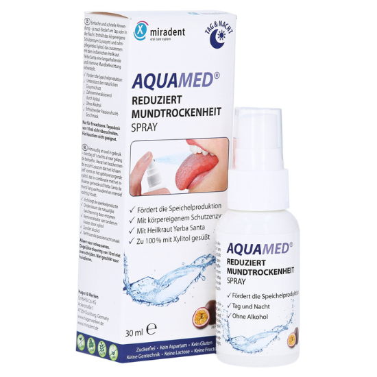 Miradent Aquamed Mundtrockenheit Spray Passionsfrucht - 30 ml Miradent Miradent Aquamed Mundtrockenheit Spray Passionsfrucht - 30 ml