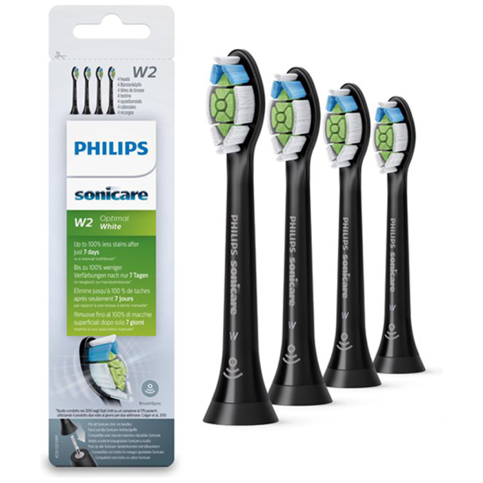 Philips  Philips Sonicare W2 Optimal White HX6064/11 Schwarz - 4 Stück