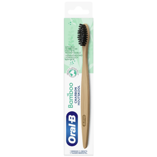 Oral-B Bambus Holzkohle Zahnbürste – Schwarz Oral-B Oral-B Bambus Holzkohle Zahnbürste – Schwarz