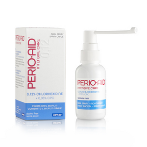 Perio-Aid Perio-Aid Intensive Care Mundspray 0,12% Chlorhexidin - 50 ml Perio-Aid Intensive Care Mundspray 0,12% Chlorhexidin - 50 ml
