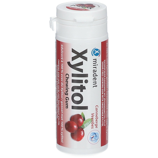 Miradent Xylitol Kaugummi Cranberry - 30 Stück Miradent Miradent Xylitol Kaugummi Cranberry - 30 Stück