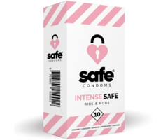 Safe SAFE - Kondome - Rippen & Noppen - 10 Stück