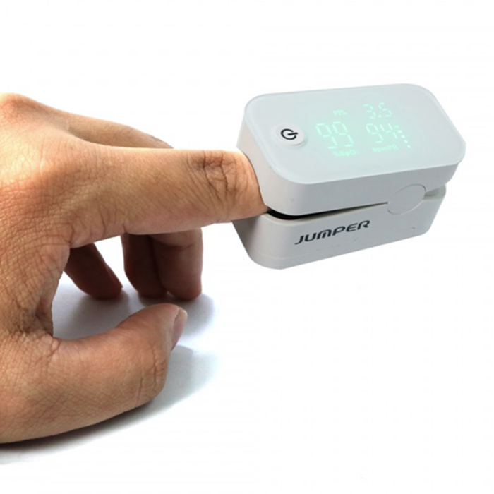 Jumper Jumper Pulsoximeter JPD-500G Weiß - Sauerstoffsättigungsmesser mit Bluetooth