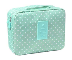 Eigenmarke Kulturtasche #HappyHoliday - Mint mit Punkten