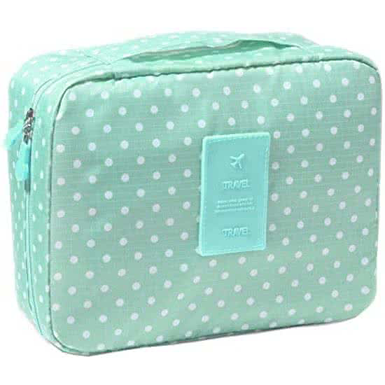 Kulturtasche #HappyHoliday - Mint mit Punkten Eigenmarke Kulturtasche #HappyHoliday - Mint mit Punkten