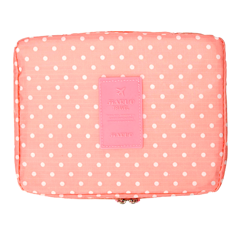 Kulturtasche #HappyHoliday - Rosa Punkte Eigenmarke Kulturtasche #HappyHoliday - Rosa Punkte