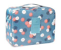 Eigenmarke Kulturtasche #HappyHoliday - Blaue Blumen