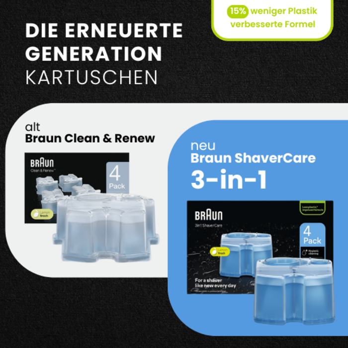 Braun Braun 3-in-1 ShaverCare Reinigungskartuschen - 4 Stück