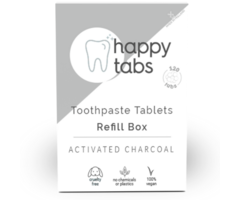 Happy Tabs Happy Tabs Nachfüllpack Zahnpasta Activated Charcoal - ohne Fluorid - 120 Stück