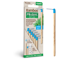 Piksters Bamboo Piksters Interdentalbürsten Right Angle Large - Blau - 6 Stück