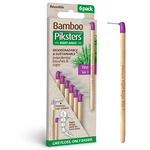 Bamboo Piksters Interdentalbürsten Right Angle Fine - Lila - 6 Stück Piksters Bamboo Piksters Interdentalbürsten Right Angle Fine - Lila - 6 Stück