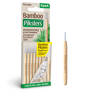 Bamboo Piksters Interdentalbürsten Regular - Gelb - 8 Stück