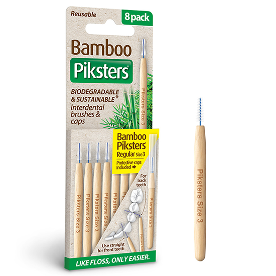 Bamboo Piksters Interdentalbürsten Regular - Gelb - 8 Stück Piksters Bamboo Piksters Interdentalbürsten Regular - Gelb - 8 Stück