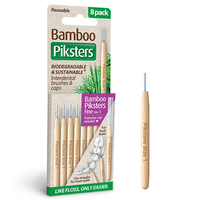 Piksters Bamboo Piksters Interdentalbürsten Fine - Lila - 8 Stück