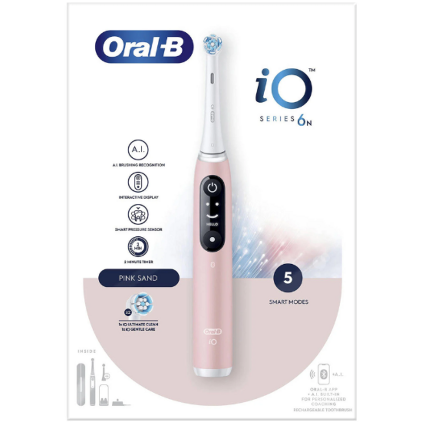 Oral-B iO Series 6N Pink Sand Elektrische Zahnbürste Oral-B Oral-B iO Series 6N Pink Sand Elektrische Zahnbürste