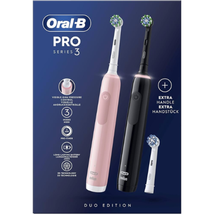Oral-B Oral-B PRO 3 3900 Pink + Extra Body Black Duo-Edition