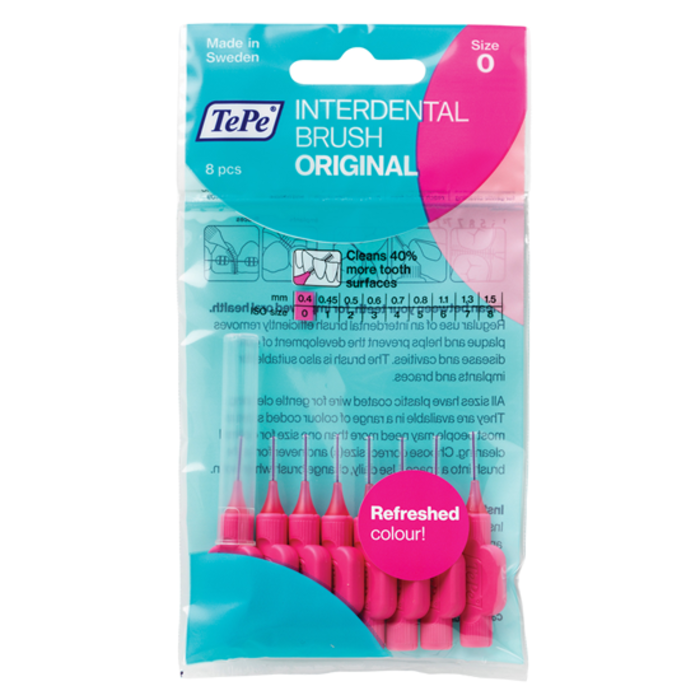 Tepe TePe Interdentalbürsten Original 0,4 mm rosa - 8 Stück