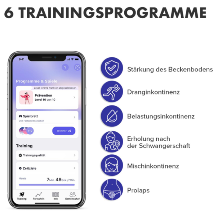 Perifit Perifit Kegeltrainer - Beckenboden-Coach mit App – Rosa