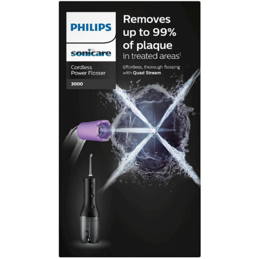Philips  Philips Sonicare Series 3000 Kabelloser Power Flosser HX3826/33 – Schwarz