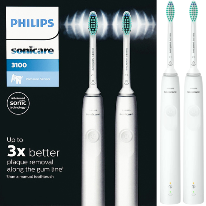 Philips  Philips Sonicare 3100 White + Extra Handstück HX3675/13