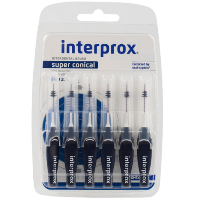 Interprox Interdentalbürsten Super Conical Dunkelblau PHD 2,0 mm - 6 Stück Interprox Interprox Interdentalbürsten Super Conical Dunkelblau PHD 2,0 mm - 6 Stück