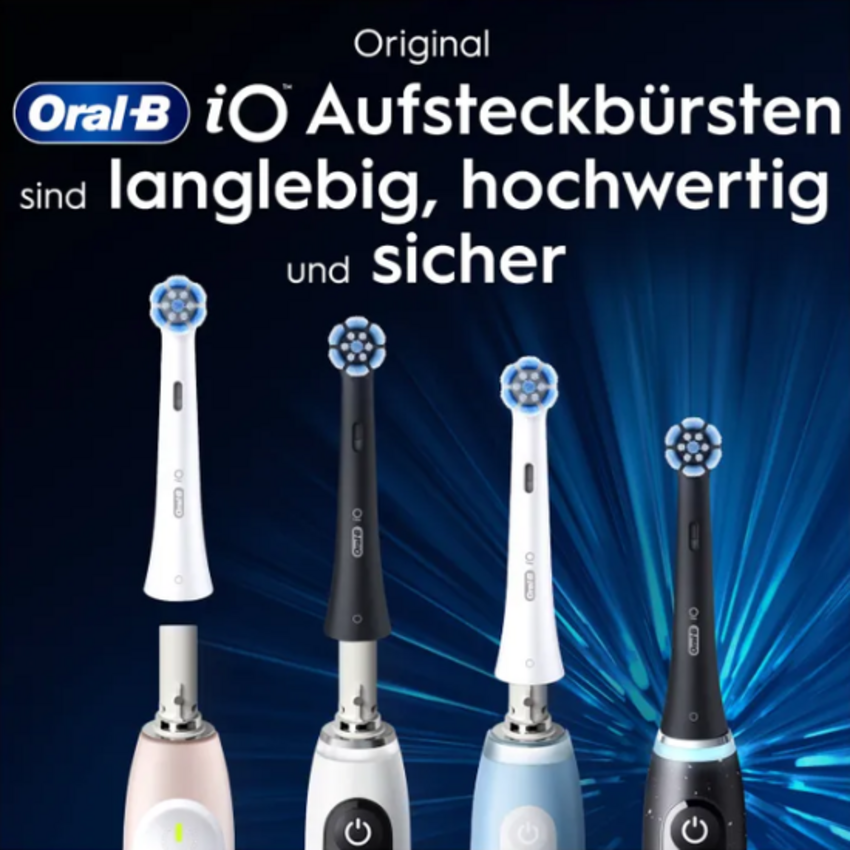Oral-B iO Sanfte Reinigung Weiß Aufsteckbürsten - 4 Stück Oral-B Oral-B iO Sanfte Reinigung Weiß Aufsteckbürsten - 4 Stück