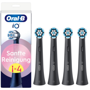 Oral-B iO Sanfte Reinigung Schwarz Aufsteckbürsten - 4 Stück