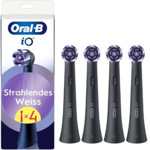 Oral-B iO Strahlendes Weiss Aufsteckbürsten - Schwarz - 4 Stück