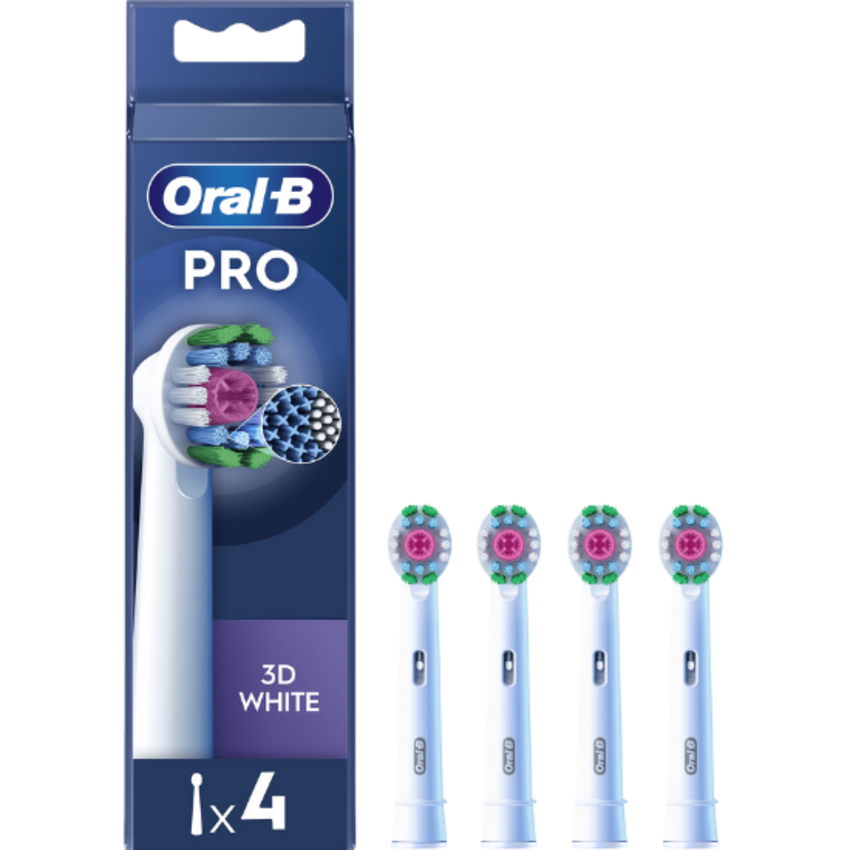 Oral-B PRO 3D-White Aufsatzbürsten – 4 Stück Oral-B Oral-B PRO 3D-White Aufsatzbürsten – 4 Stück